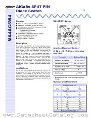 MA4AGSW4 datasheet pdf Tyco Electronics