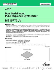 MB15F72UV datasheet pdf Fujitsu Microelectronics