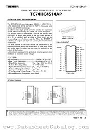 TC74HC4514 datasheet pdf TOSHIBA