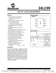 24LC09ISN datasheet pdf Microchip