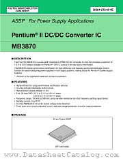 MB3870PFV-G-BND datasheet pdf Fujitsu Microelectronics
