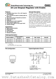 G962 datasheet pdf Global Mixed-mode Technology