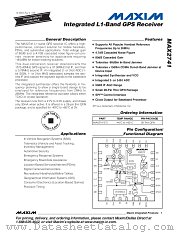 MAX2741ETI datasheet pdf MAXIM - Dallas Semiconductor