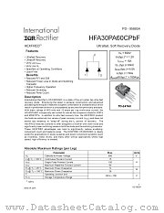 HFB30PA60CPBF datasheet pdf International Rectifier