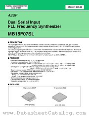 MB15F07SLPFV1 datasheet pdf Fujitsu Microelectronics