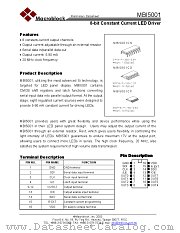 MBI5001CD datasheet pdf Macroblock