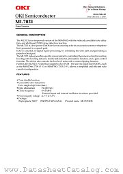 ML7021 datasheet pdf OKI electronic componets