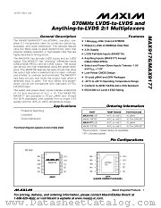 MAX9176ETB datasheet pdf MAXIM - Dallas Semiconductor