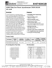 N16T1630C2B datasheet pdf etc