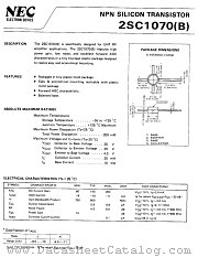 2SC1070B datasheet pdf NEC