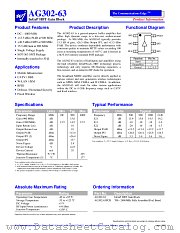 AG302-63PCB datasheet pdf WJ Communications