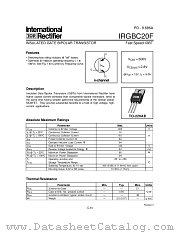 IRGBC20 datasheet pdf International Rectifier