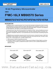 MB90574CPFV datasheet pdf Fujitsu Microelectronics