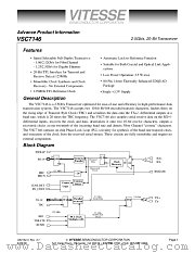 VSC7146 datasheet pdf Vitesse Semiconductor Corporation
