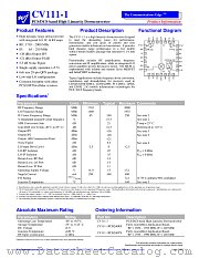 CV111-1 datasheet pdf WJ Communications