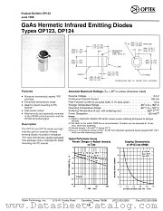 OP124 datasheet pdf Optek Technology