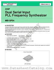 MB15F04PFV datasheet pdf Fujitsu Microelectronics