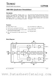 U2791B-FS datasheet pdf TEMIC