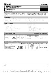 TK15452V datasheet pdf TOKO