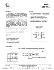 ELM413 datasheet pdf ELM Electronics