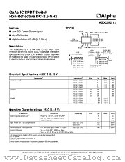 AS002M2-12 datasheet pdf Alpha Industries Inc