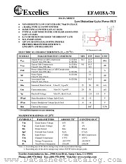 EFA018A-70 datasheet pdf Excelics Semiconductor
