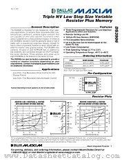 DS3906 datasheet pdf MAXIM - Dallas Semiconductor