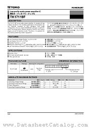 TK17119F datasheet pdf TOKO
