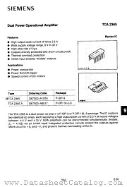 TCA2365A datasheet pdf Siemens
