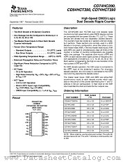 CD74HCT390MTE4 datasheet pdf Texas Instruments