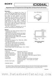 ICX204 datasheet pdf SONY