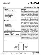 CA3274E datasheet pdf Intersil