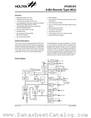 HT48CA3 datasheet pdf Holtek Semiconductor