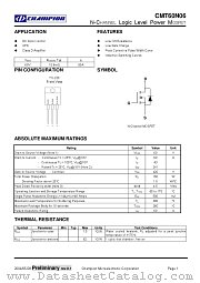 CMT60N06 datasheet pdf Champion Microelectronic Corporation