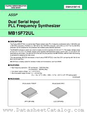 MB15F72ULPFT datasheet pdf Fujitsu Microelectronics