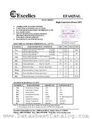EFA025AL datasheet pdf Excelics Semiconductor