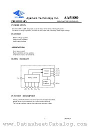 AA51880 datasheet pdf Agamem Electronics Inc