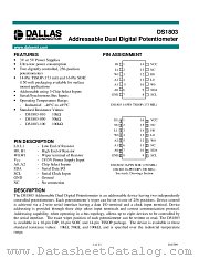 DS1803Z-100 datasheet pdf MAXIM - Dallas Semiconductor