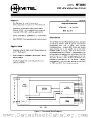 MT9085 datasheet pdf Mitel Semiconductor