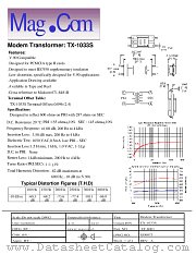 TX-1033S datasheet pdf etc