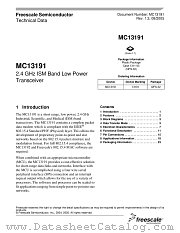 MC13191 datasheet pdf Freescale (Motorola)