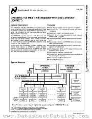 DP83850CVF datasheet pdf National Semiconductor