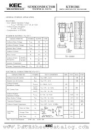 B1366 datasheet pdf Korea Electronics (KEC)