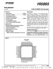 HI5865IN datasheet pdf Intersil