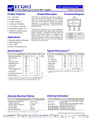 ECG012B-G datasheet pdf WJ Communications