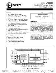 MT90810AK datasheet pdf Mitel Semiconductor