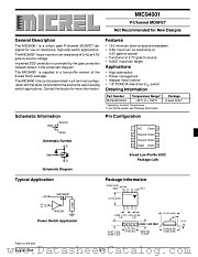 MIC94001BLM datasheet pdf Micrel Semiconductor