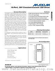 MAX6980 datasheet pdf MAXIM - Dallas Semiconductor