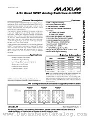 MAX4737EBE-T datasheet pdf MAXIM - Dallas Semiconductor