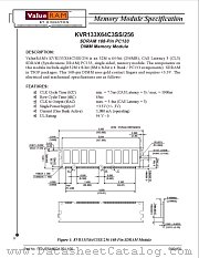 KVR133X64C3SS/256 datasheet pdf Kingston Technology